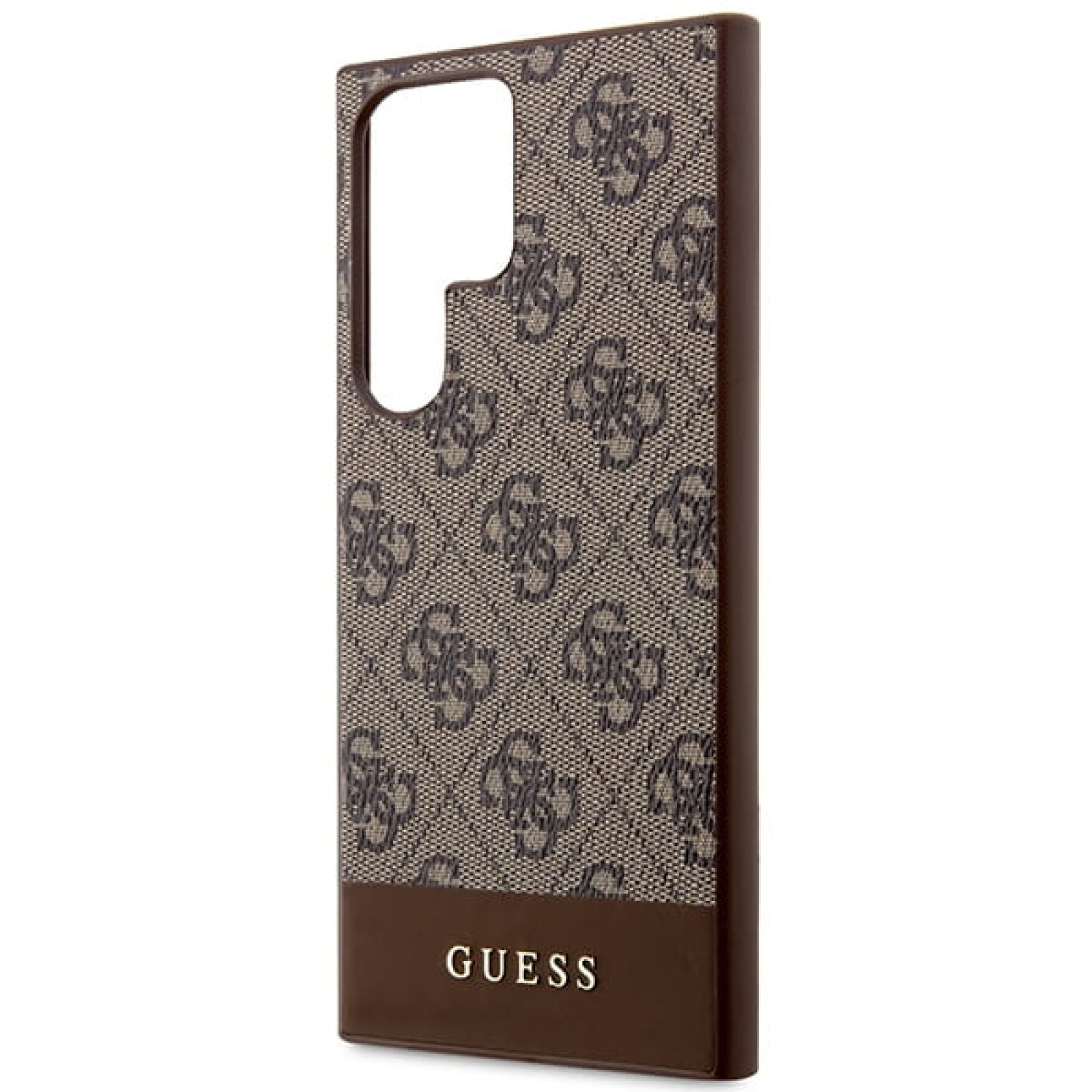 Гръб Guess за Samsung Galaxy S24 Ultra, 4G Stripe Case, Кафяв