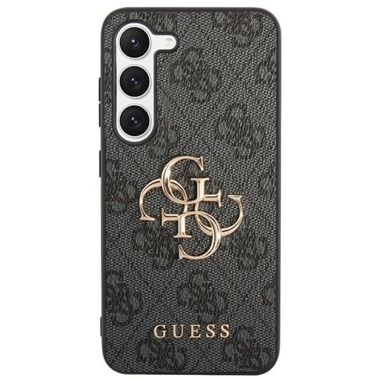 Гръб Guess за Samsung Galaxy S24 Plus, PU, 4G Metal Logo Case, Сив