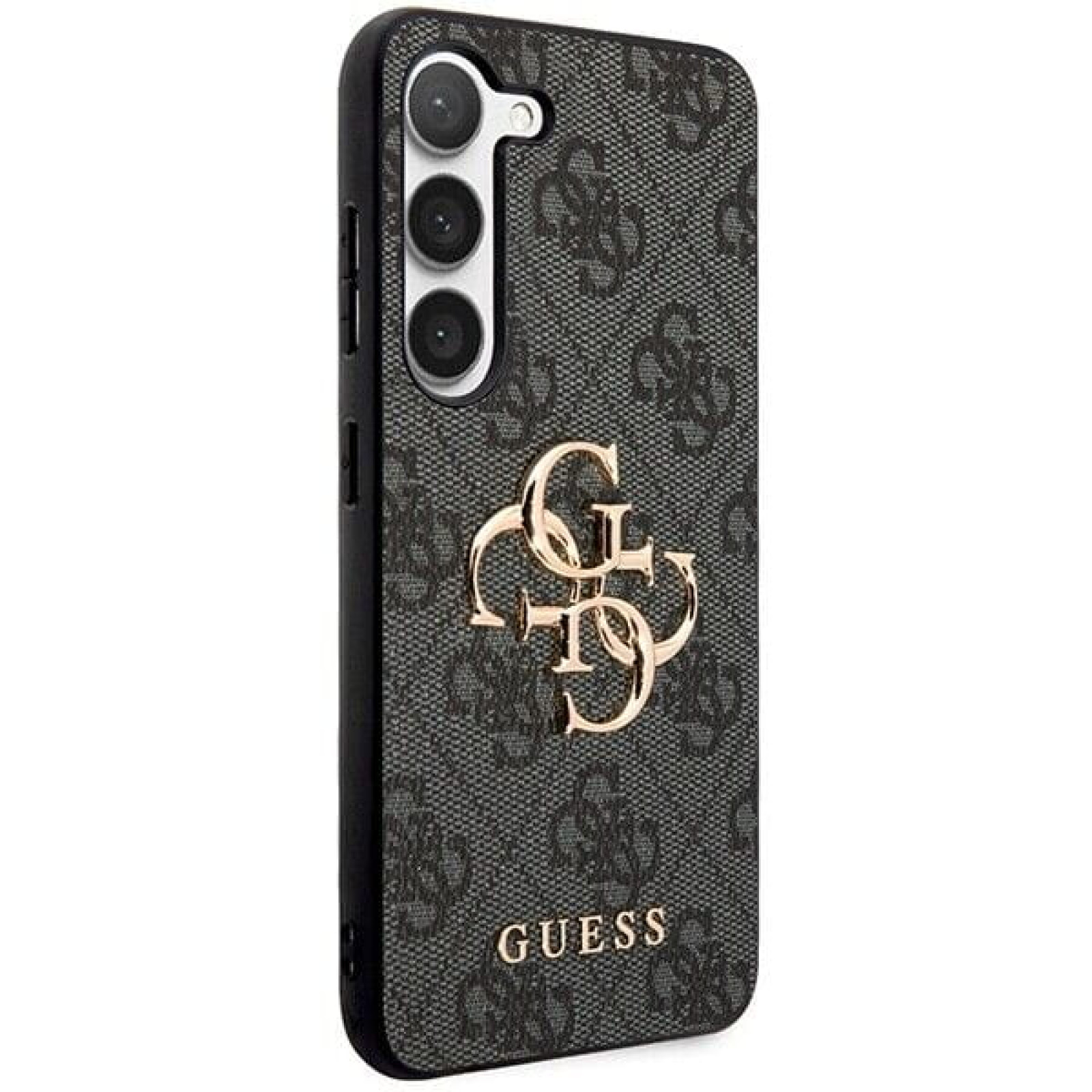 Гръб Guess за Samsung Galaxy S24 Plus, PU, 4G Metal Logo Case, Сив