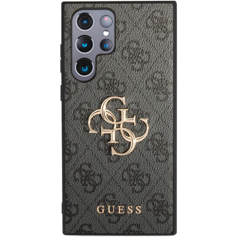 Гръб Guess PU 4G Metal Logo Case  за Samsung Galaxy S24 Ultra - Сив