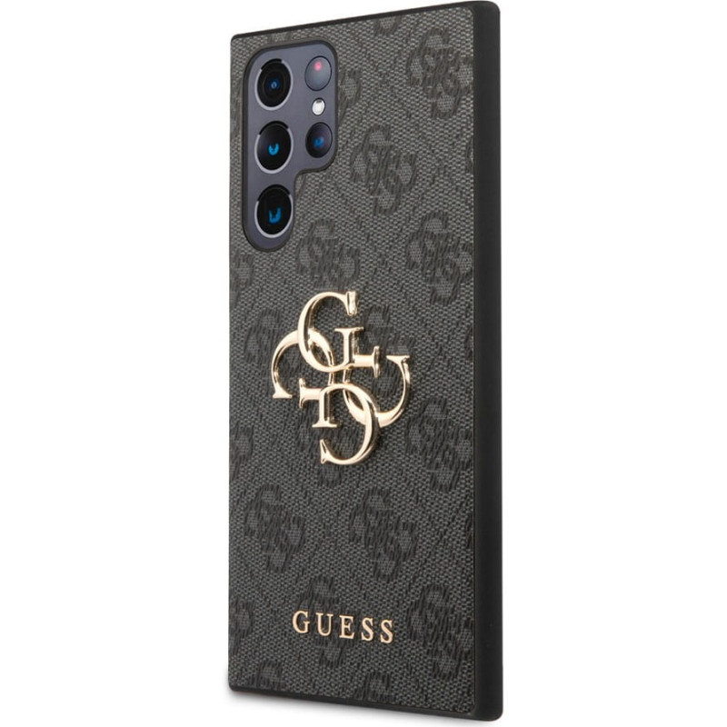 Гръб Guess за Samsung Galaxy S24 Ultra, PU, 4G Metal Logo Case, Сив