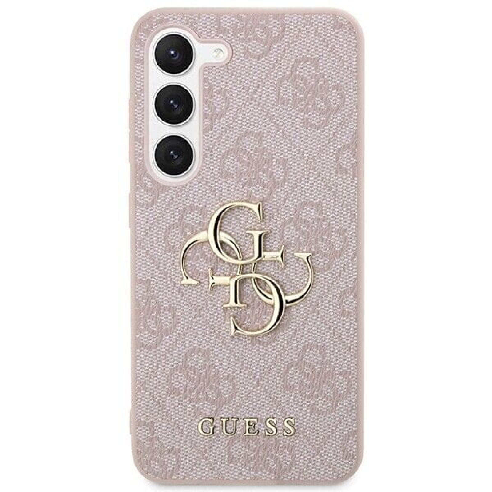 Гръб Guess за Samsung Galaxy S24 Plus, PU, 4G Metal Logo Case, Розов