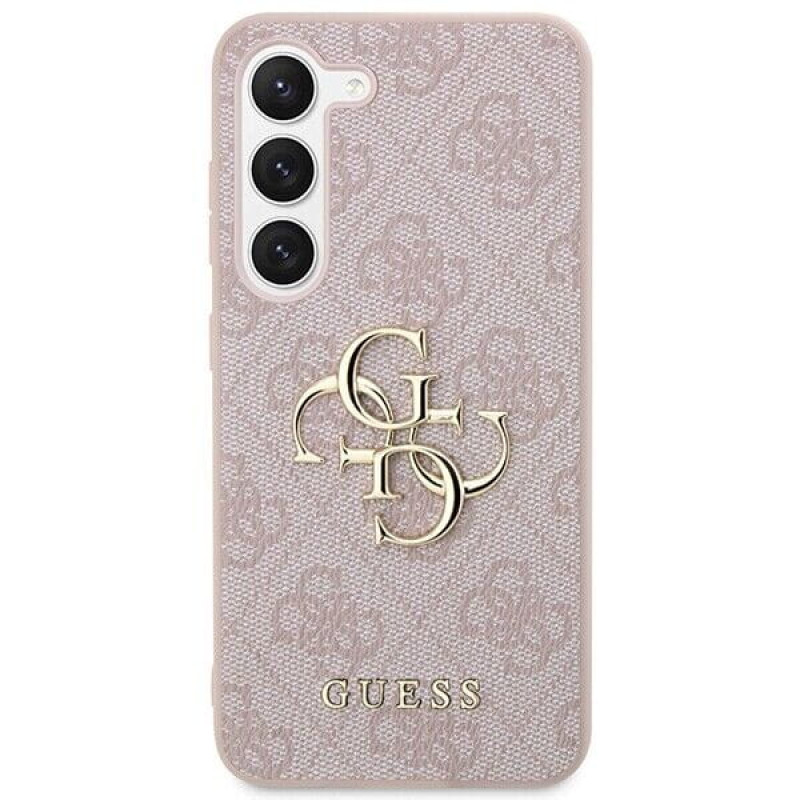 Гръб Guess PU 4G Metal Logo Case  за Samsung Galaxy S24 Plus - Розов