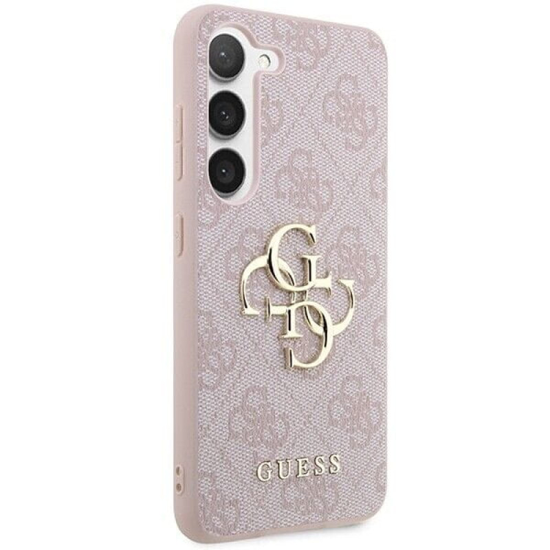 Гръб Guess PU 4G Metal Logo Case  за Samsung Galaxy S24 Plus - Розов