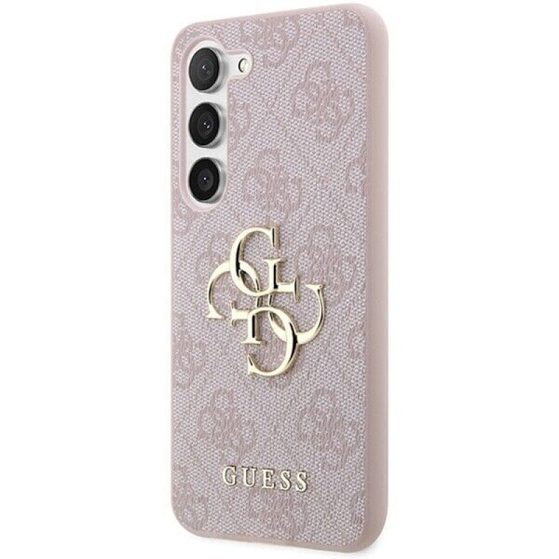 Гръб Guess за Samsung Galaxy S24 Plus, PU, 4G Metal Logo Case, Розов