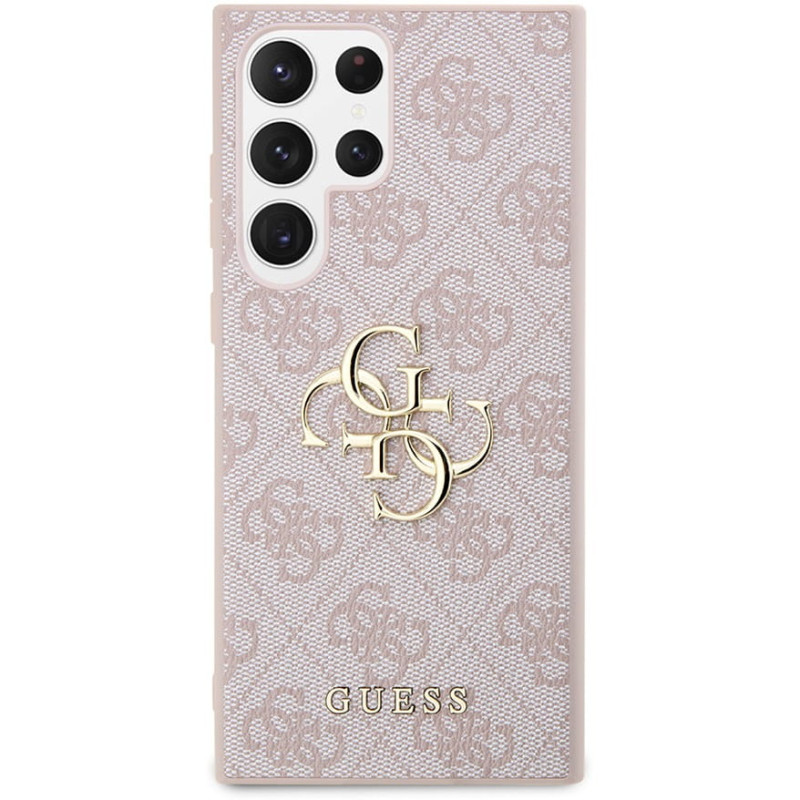 Гръб Guess PU 4G Metal Logo Case  за Samsung Galaxy S24 Ultra - Розов