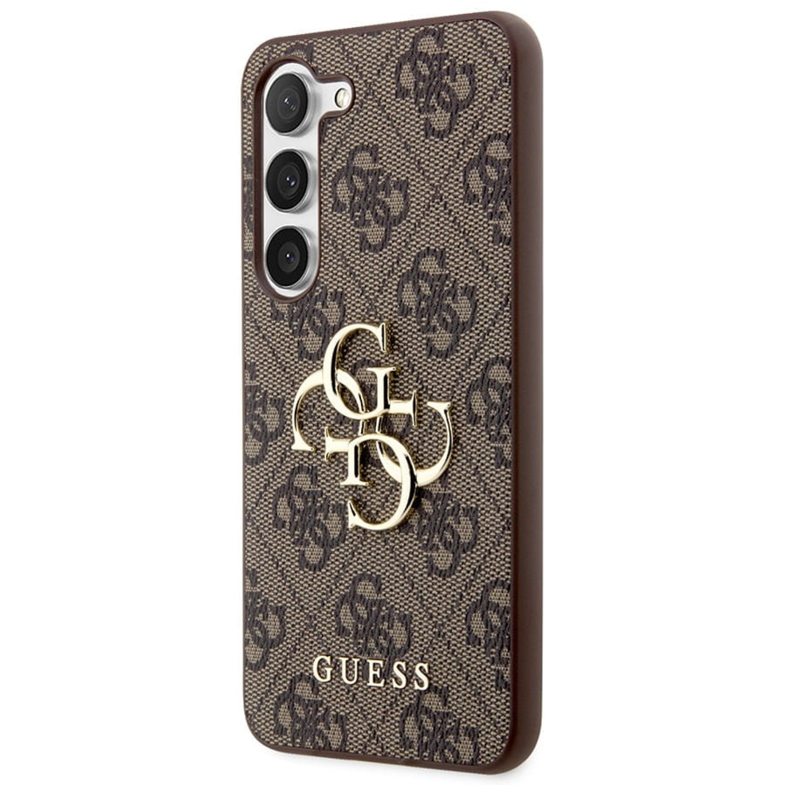 Гръб Guess PU 4G Metal Logo Case  за Samsung Galaxy S24 - Кафяв