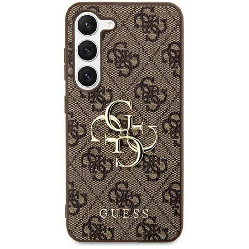 Гръб Guess PU 4G Metal Logo Case  за Samsung Galaxy S24 - Кафяв