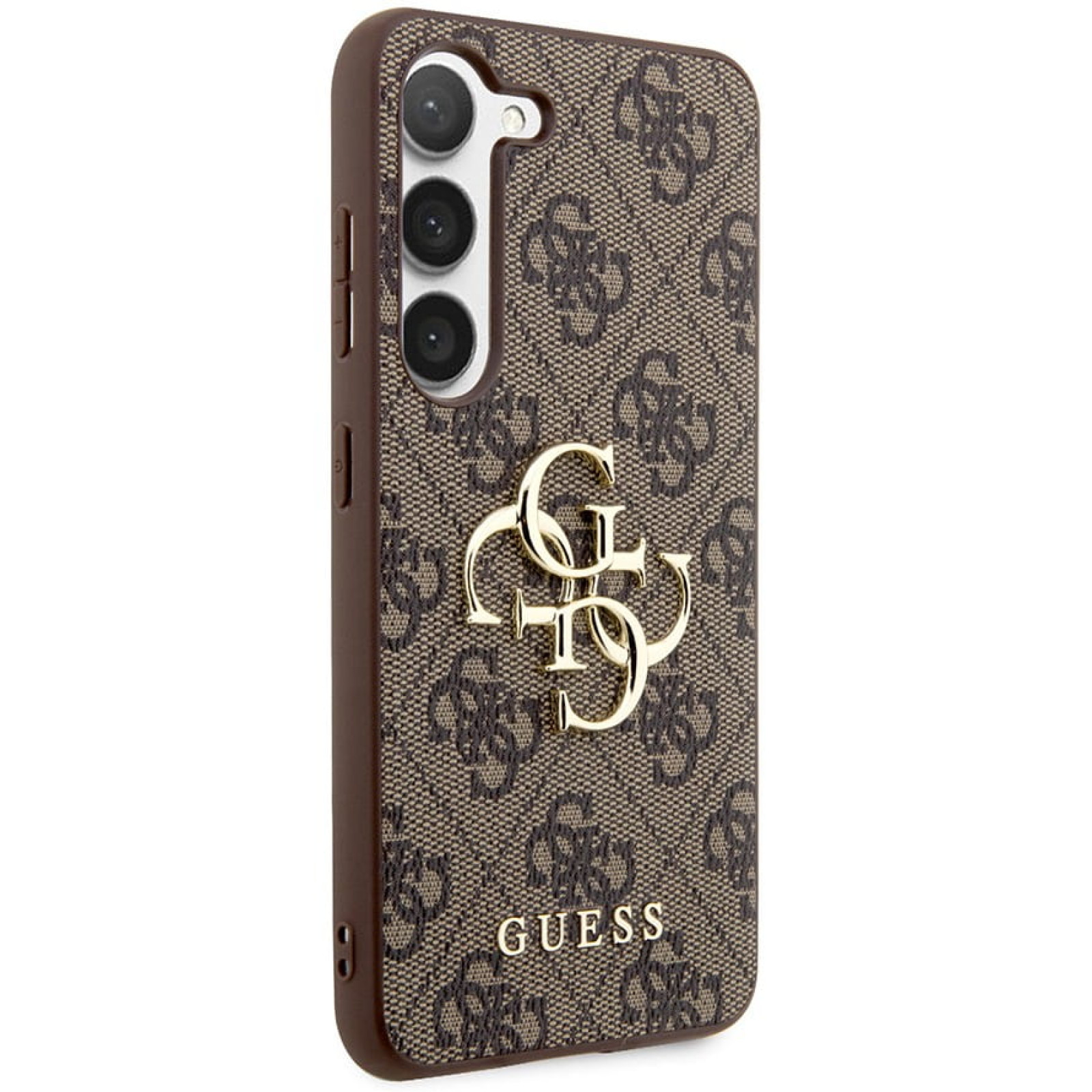 Гръб Guess PU 4G Metal Logo Case  за Samsung Galaxy S24 Plus - Кафяв