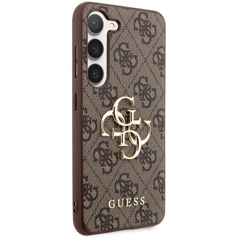 Гръб Guess за Samsung Galaxy S24 Plus, PU, 4G Metal Logo Case, Кафяв