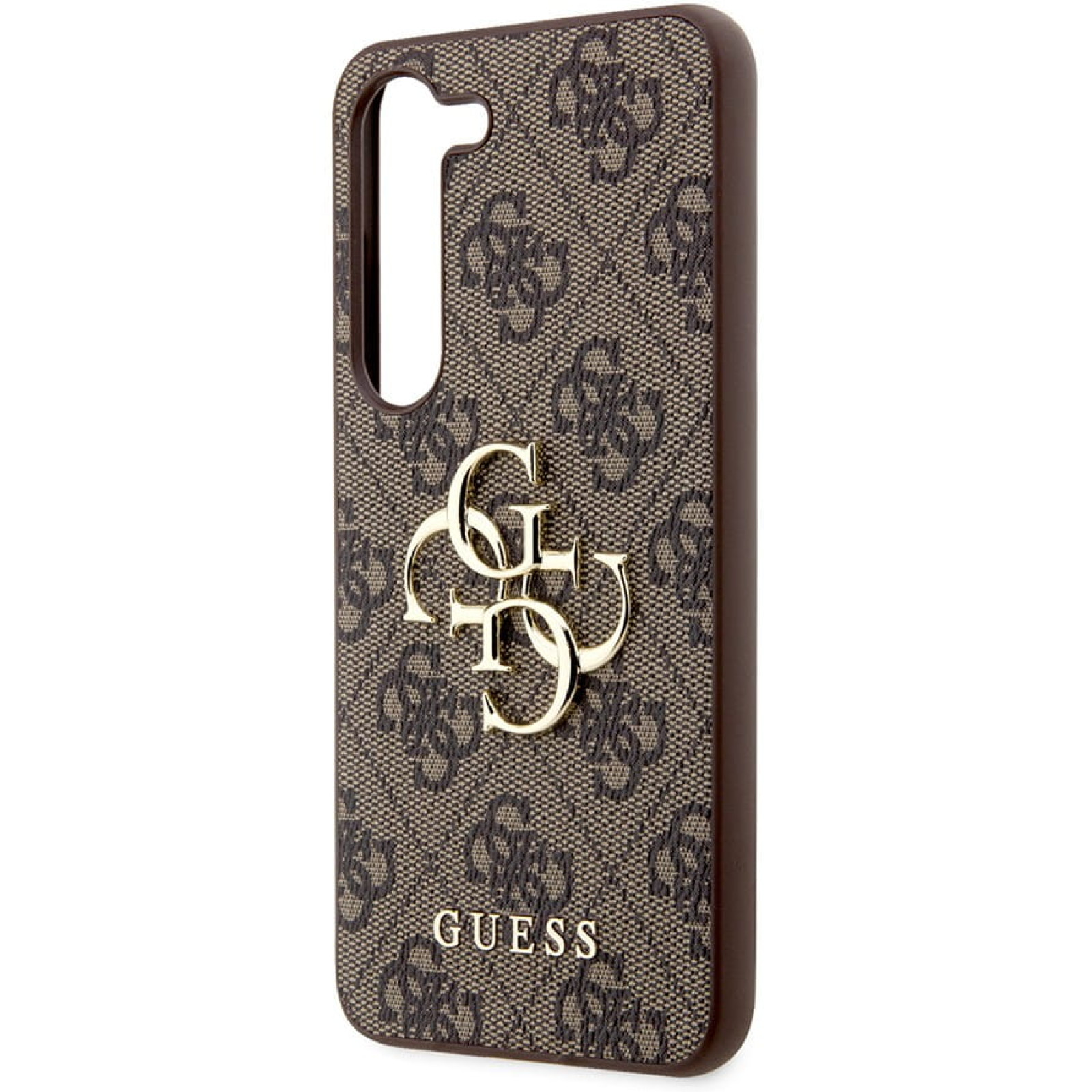 Гръб Guess за Samsung Galaxy S24 Plus, PU, 4G Metal Logo Case, Кафяв