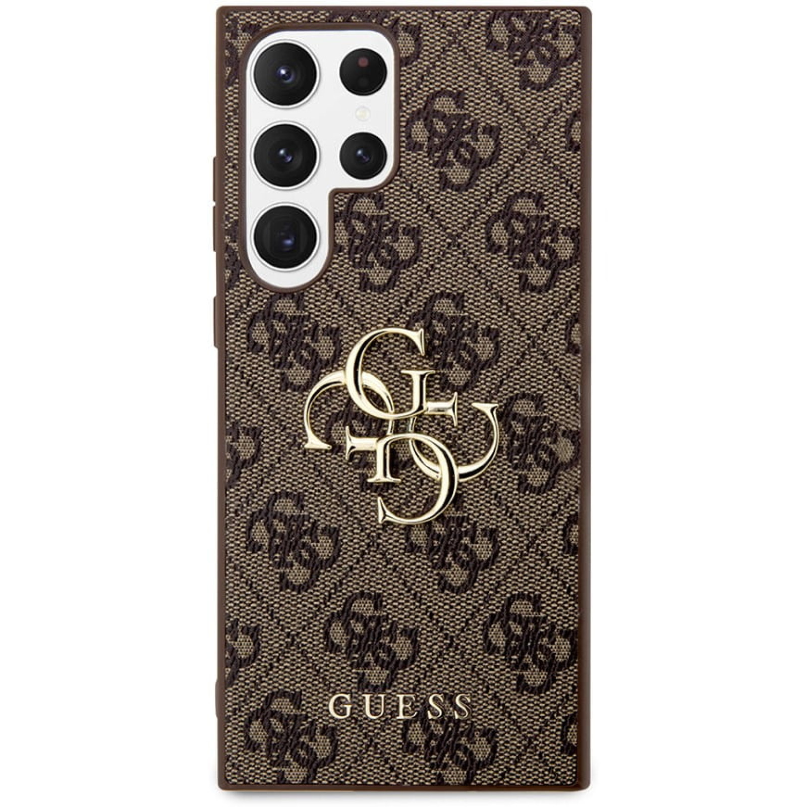 Гръб Guess PU 4G Metal Logo Case  за Samsung Galaxy S24 Ultra - Кафяв