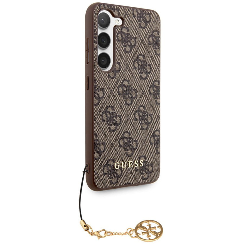 Гръб Guess 4G Charms Case  за Samsung Galaxy S24 - Кафяв