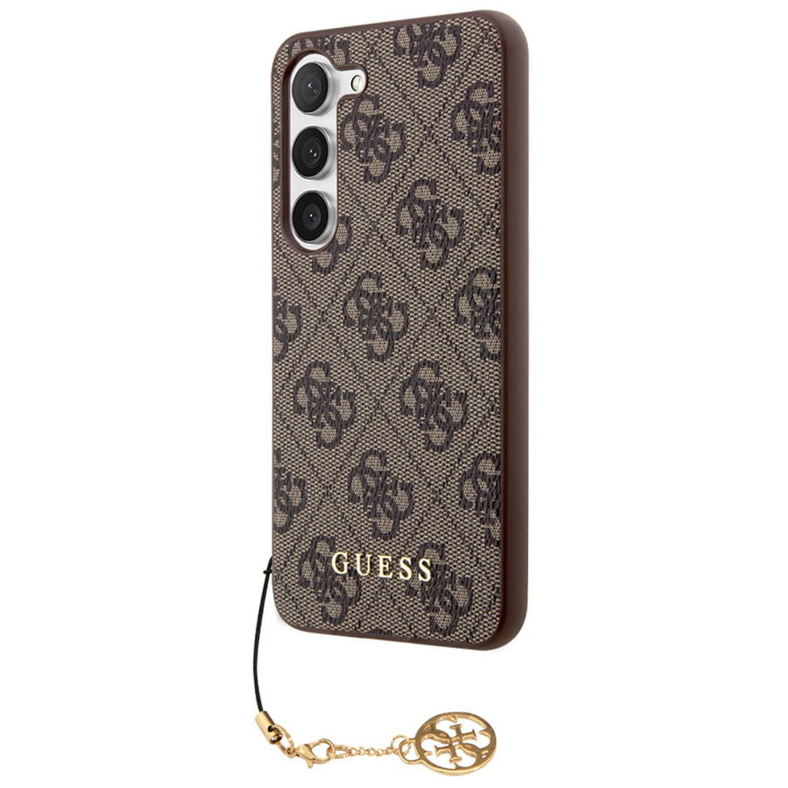 Гръб Guess за Samsung Galaxy S24, 4G Charms Case, Кафяв