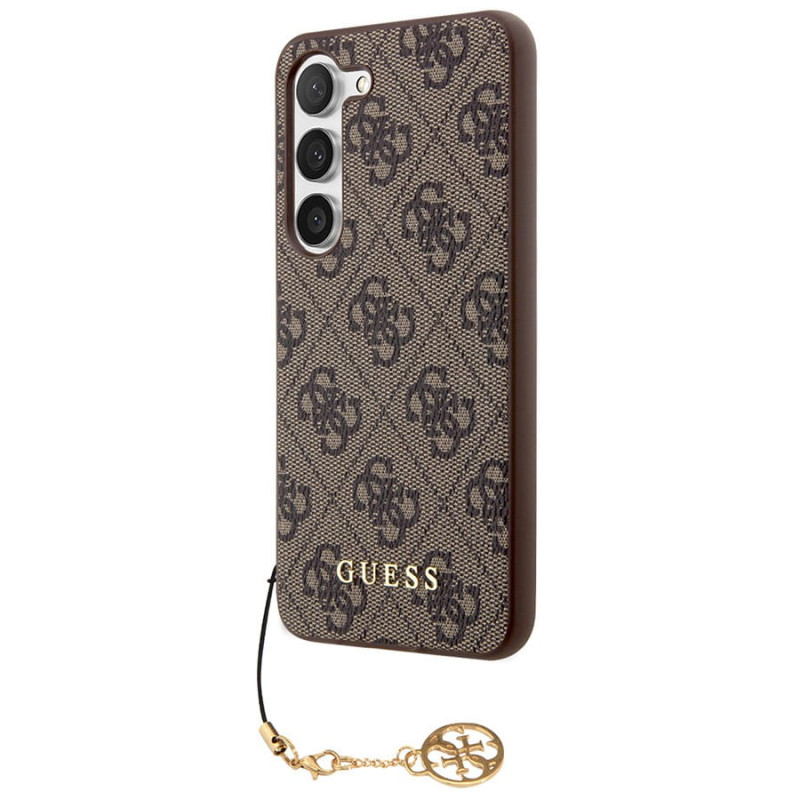 Гръб Guess 4G Charms Case  за Samsung Galaxy S24 - Кафяв