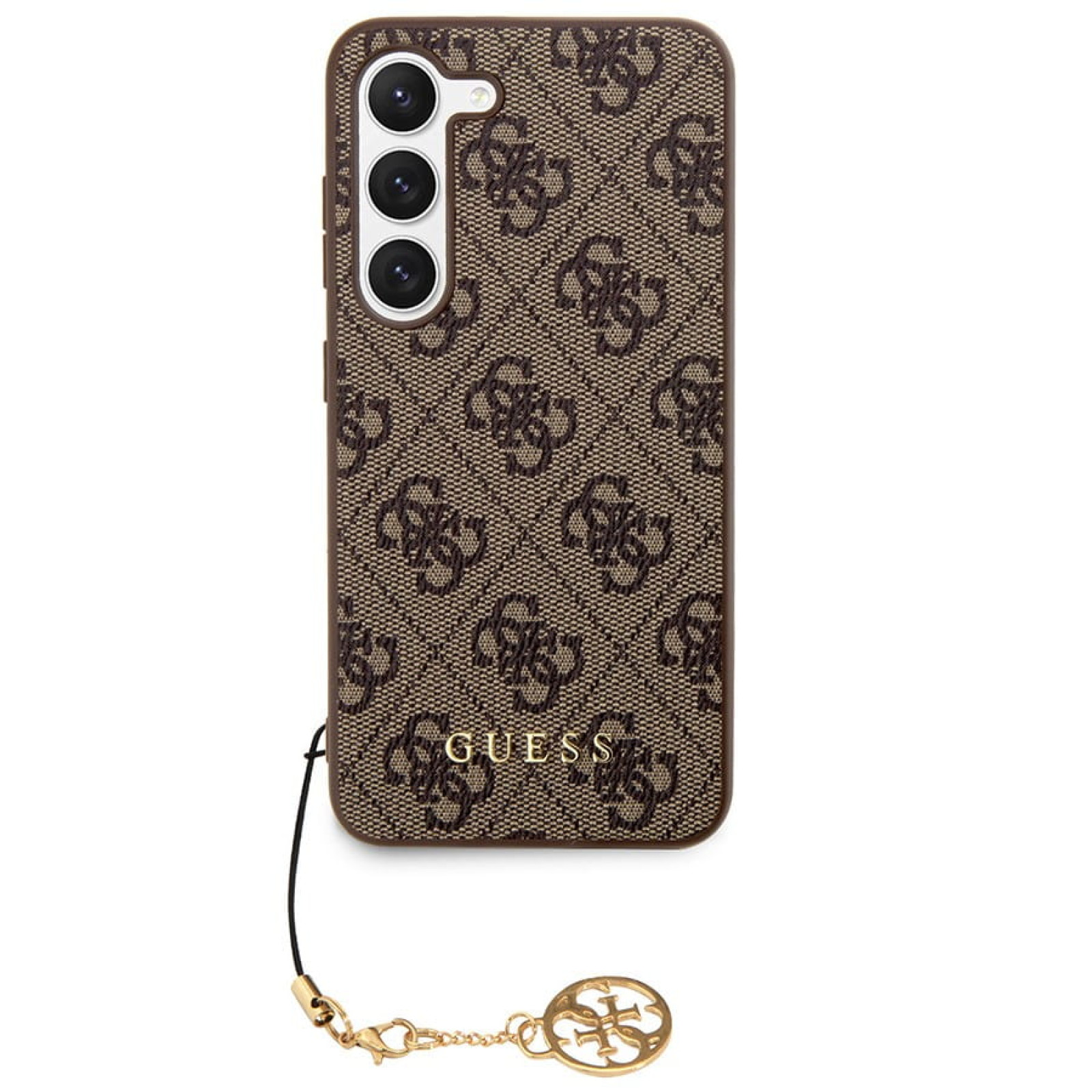 Гръб Guess за Samsung Galaxy S24, 4G Charms Case, Кафяв