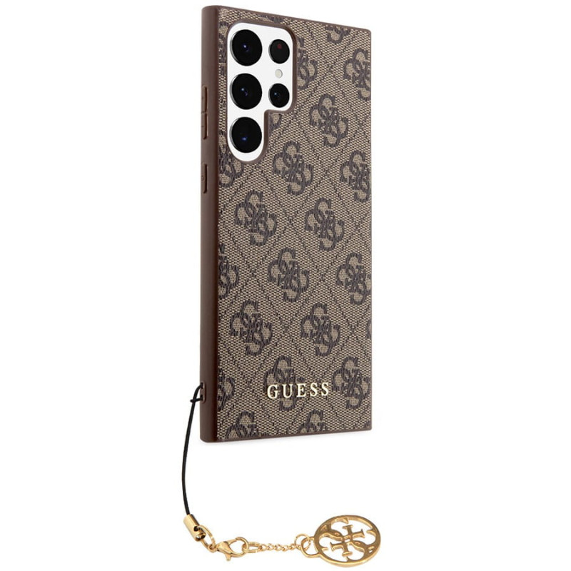 Гръб Guess 4G Charms Case  за Samsung Galaxy S24 Ultra - Кафяв