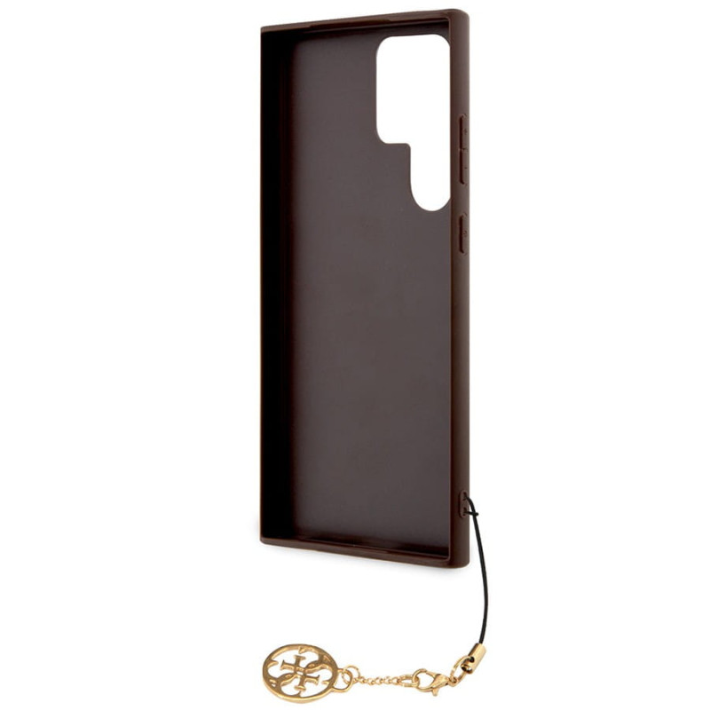 Гръб Guess 4G Charms Case  за Samsung Galaxy S24 Ultra - Кафяв