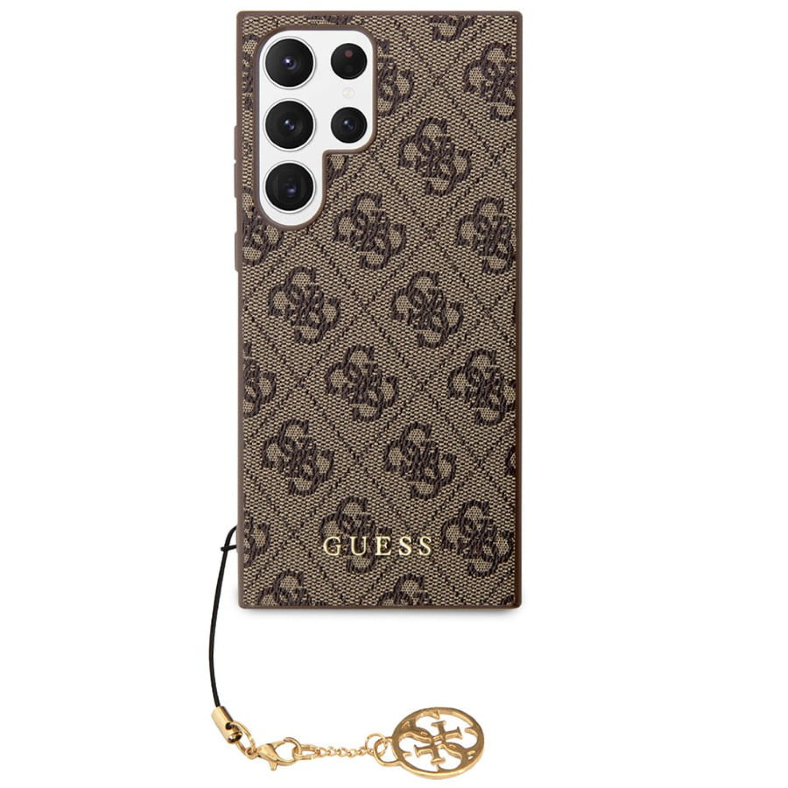 Гръб Guess за Samsung Galaxy S24 Ultra, 4G Charms Case, Кафяв