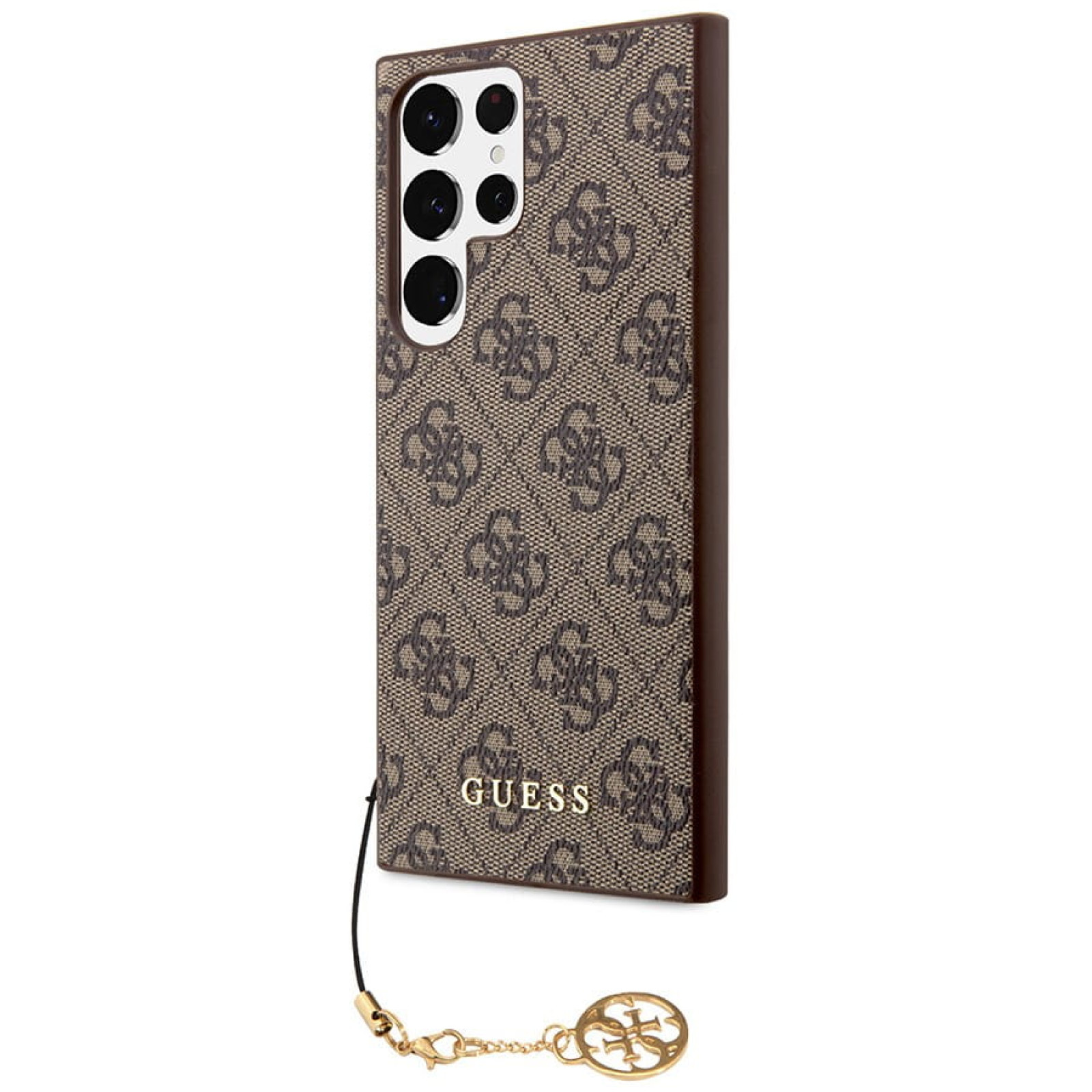 Гръб Guess за Samsung Galaxy S24 Ultra, 4G Charms Case, Кафяв