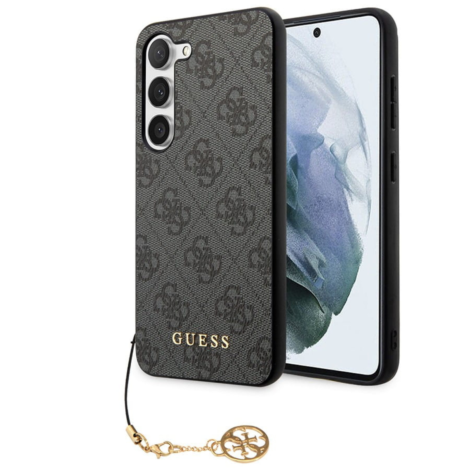 Гръб Guess 4G Charms Case  за Samsung Galaxy S24 - Сив