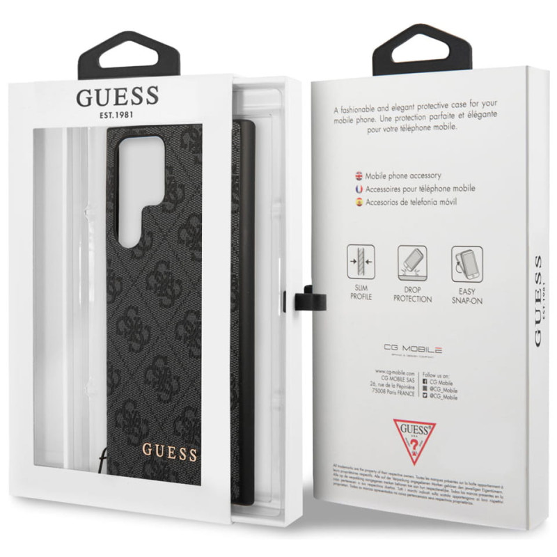 Гръб Guess 4G Charms Case  за Samsung Galaxy S24 Ultra - Сив