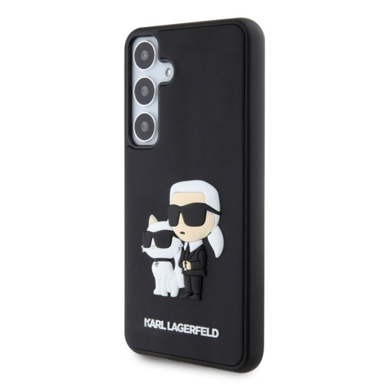 Гръб Karl Lagerfeld 3D Rubber Karl and Choupette Case за Samsung Galaxy S24 Plus - Черен