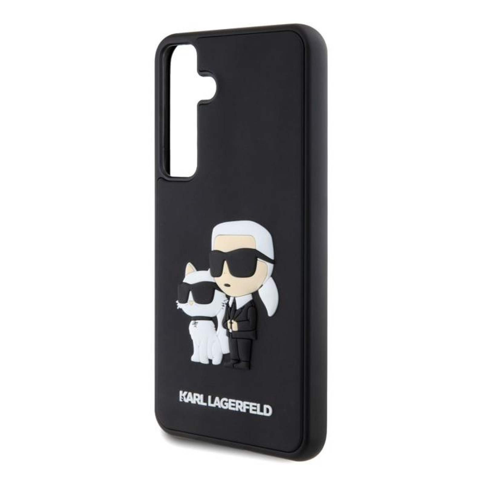 Гръб Karl Lagerfeld 3D Rubber Karl and Choupette Case за Samsung Galaxy S24 Plus - Черен