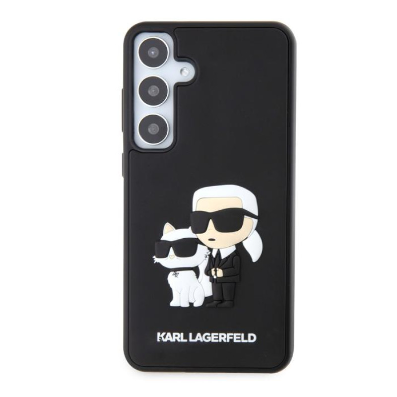 Гръб Karl Lagerfeld 3D Rubber Karl and Choupette Case за Samsung Galaxy S24 Plus - Черен