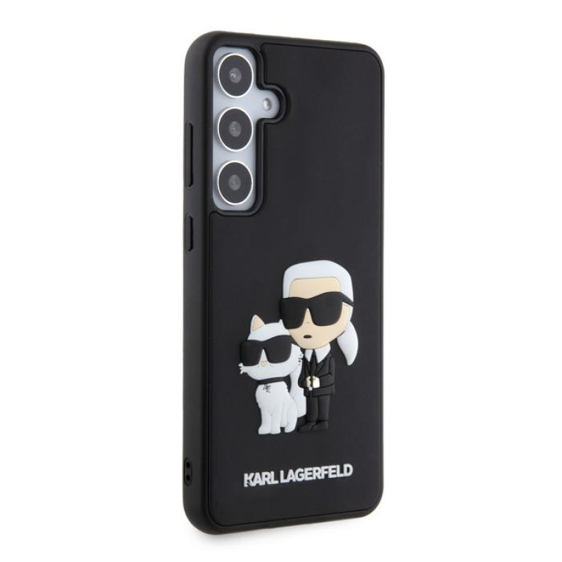 Гръб Karl Lagerfeld 3D Rubber Karl and Choupette Case за Samsung Galaxy S24 Plus - Черен