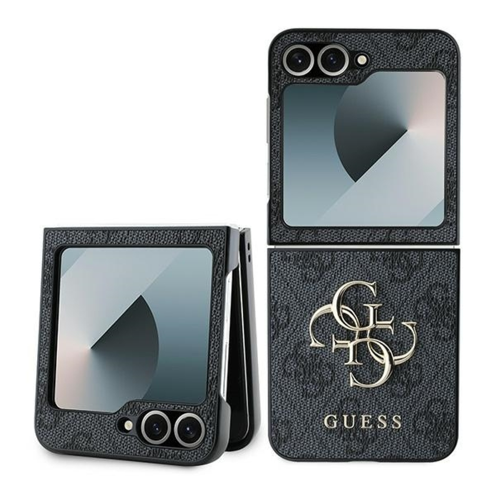 Гръб Guess PU 4G Metal Logo Case за Samsung Galaxy Z Flip 6 - Сив