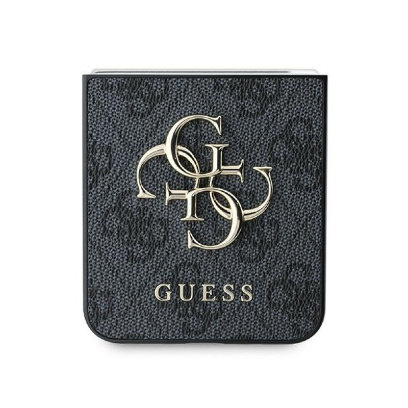 Гръб Guess PU 4G Metal Logo Case за Samsung Galaxy Z Flip 6 - Сив