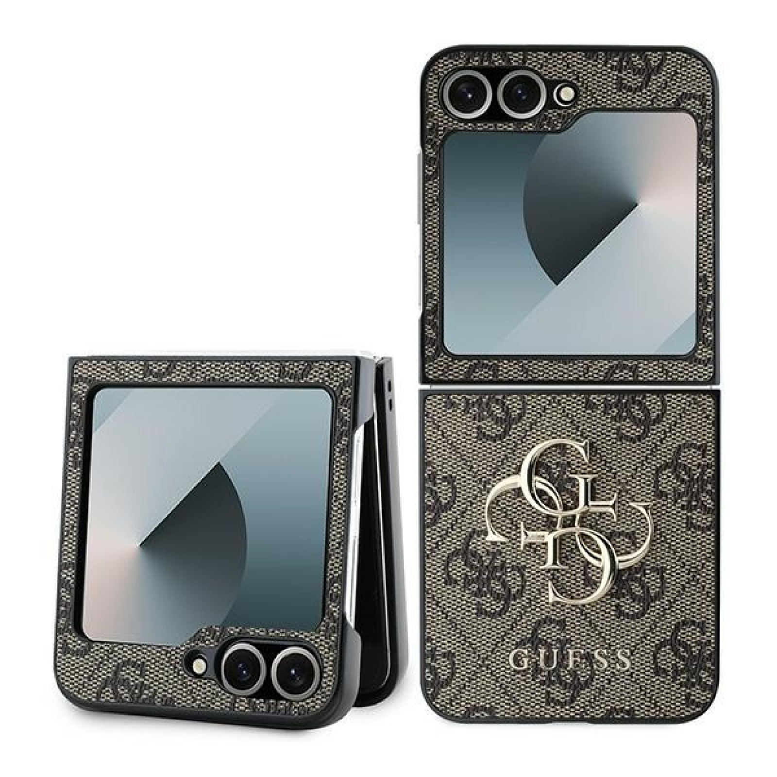 Гръб Guess PU 4G Metal Logo Case за Samsung Galaxy Z Flip 6 - Кафяв