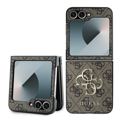 Калъф Guess PU 4G Metal Logo Case за Samsung Galaxy Z Flip 6 - Кафяв