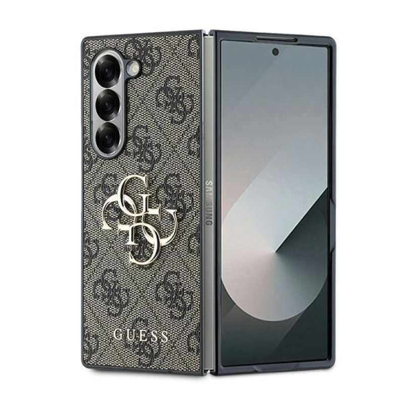 Гръб Guess PU 4G Metal Logo Case за Samsung Galaxy Z Fold 6 - Кафяв