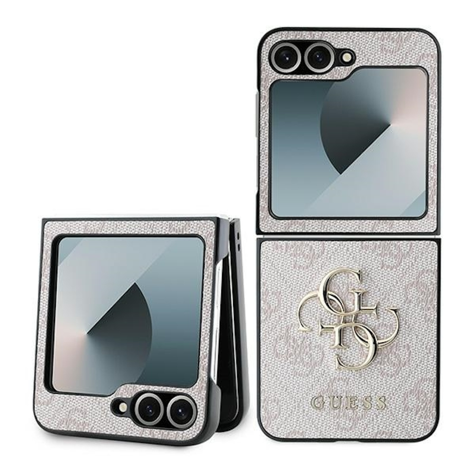 Гръб Guess PU 4G Metal Logo Case за Samsung Galaxy Z Flip 6 - Розов