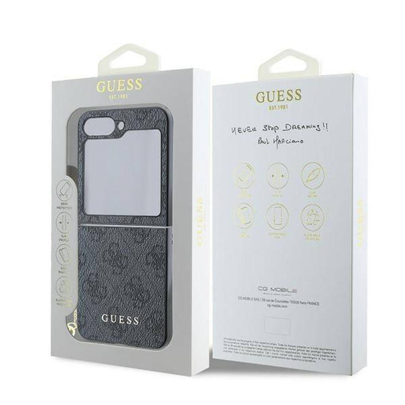 Гръб Guess 4G Charm Case за Samsung Galaxy Z Flip 6 - Сив