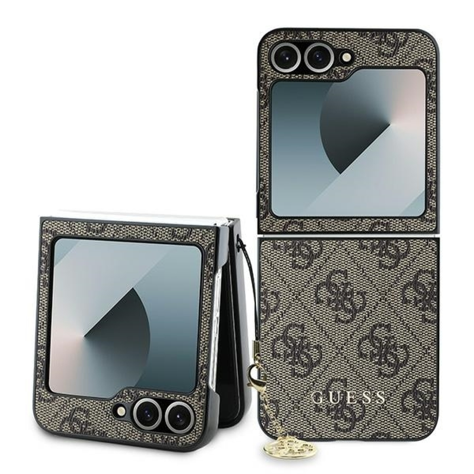 Гръб Guess 4G Charm Case за Samsung Galaxy Z Flip 6 - Кафяв