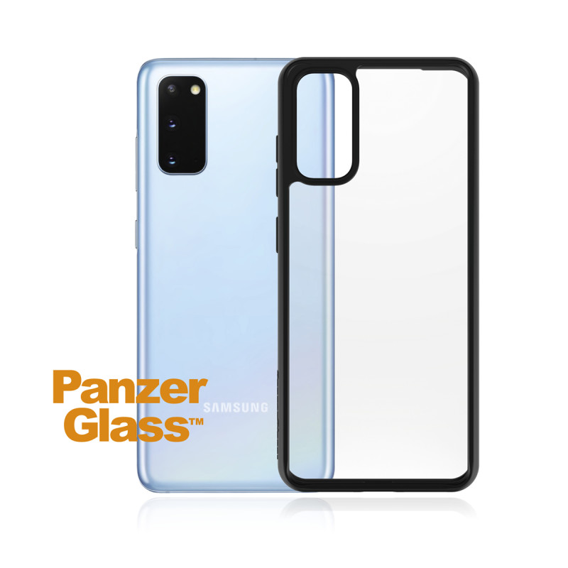 Гръб PanzerGlass ClearCase за Samsung Galaxy S20 - Черна рамка