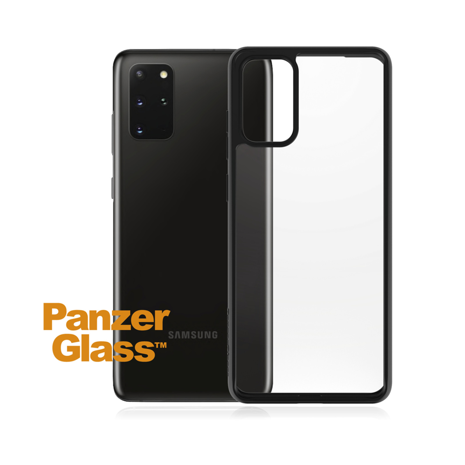 Гръб PanzerGlass за Samsung Galaxy S20 Plus - Черна рамка, 117379