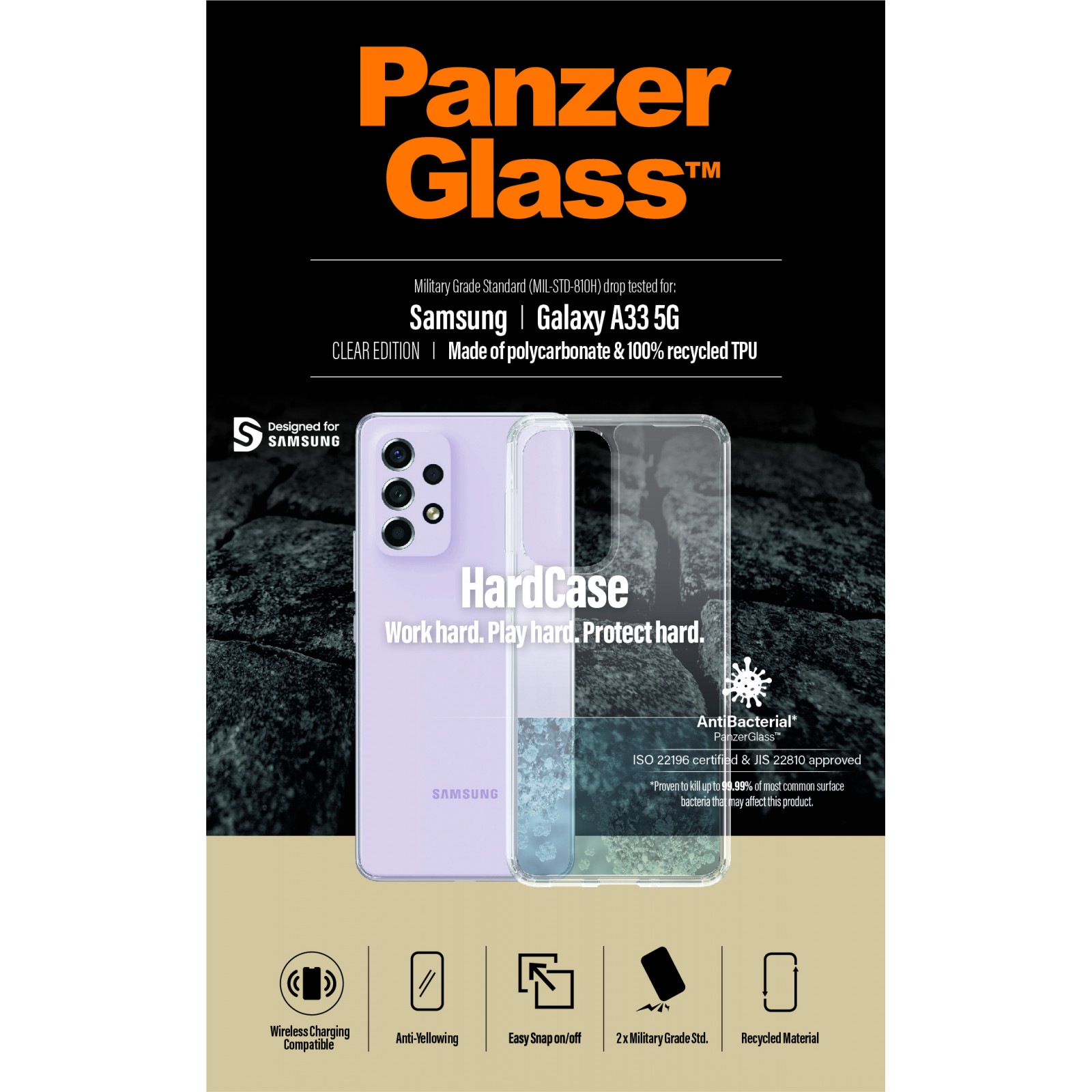 Гръб PanzerGlass Hard Case за Samsung Galaxy A33 5G - Прозрачен