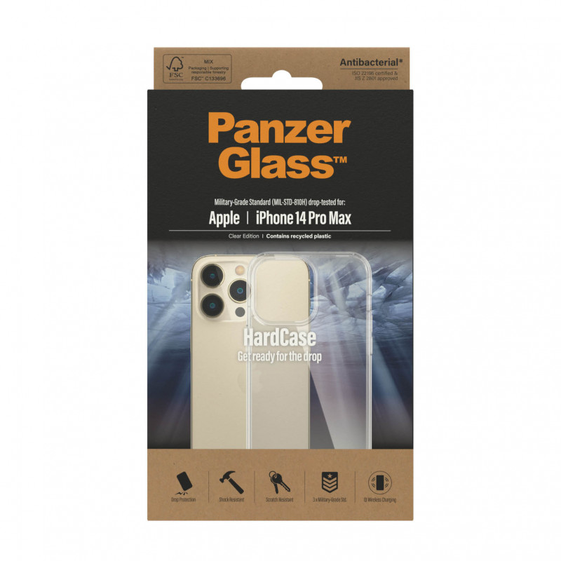Гръб HardCase PanzerGlass за Apple Iphone 14 Pro Max , Antibacterial - Прозрачен