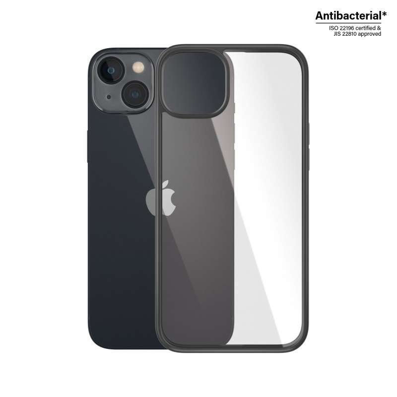 Гръб ClearCase PanzerGlass за Apple Iphone 14 Plus , Antibacterial - Черна рамка