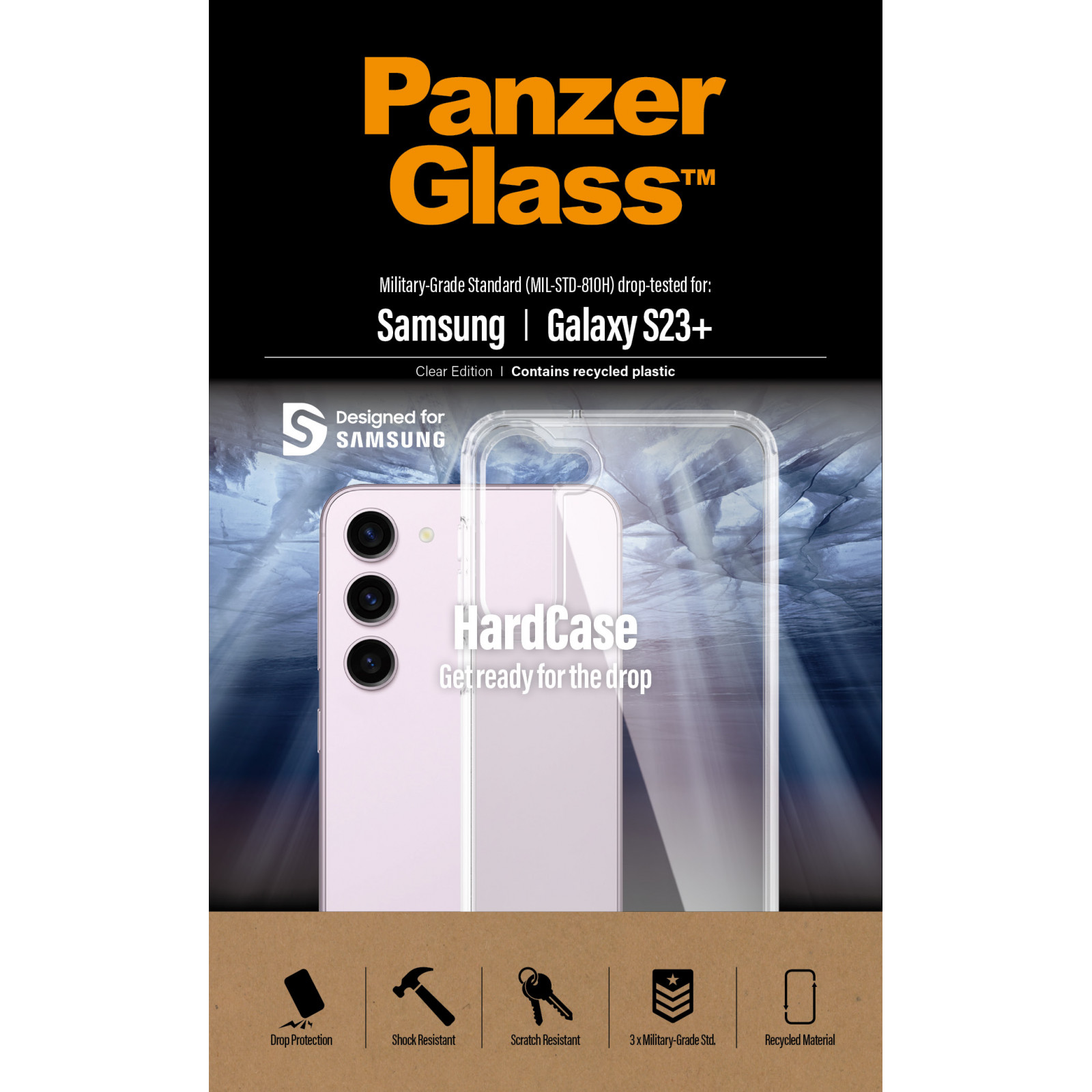 Гръб PanzerGlass Hard Case за Samsung Galaxy S23 Plus - Прозрачен