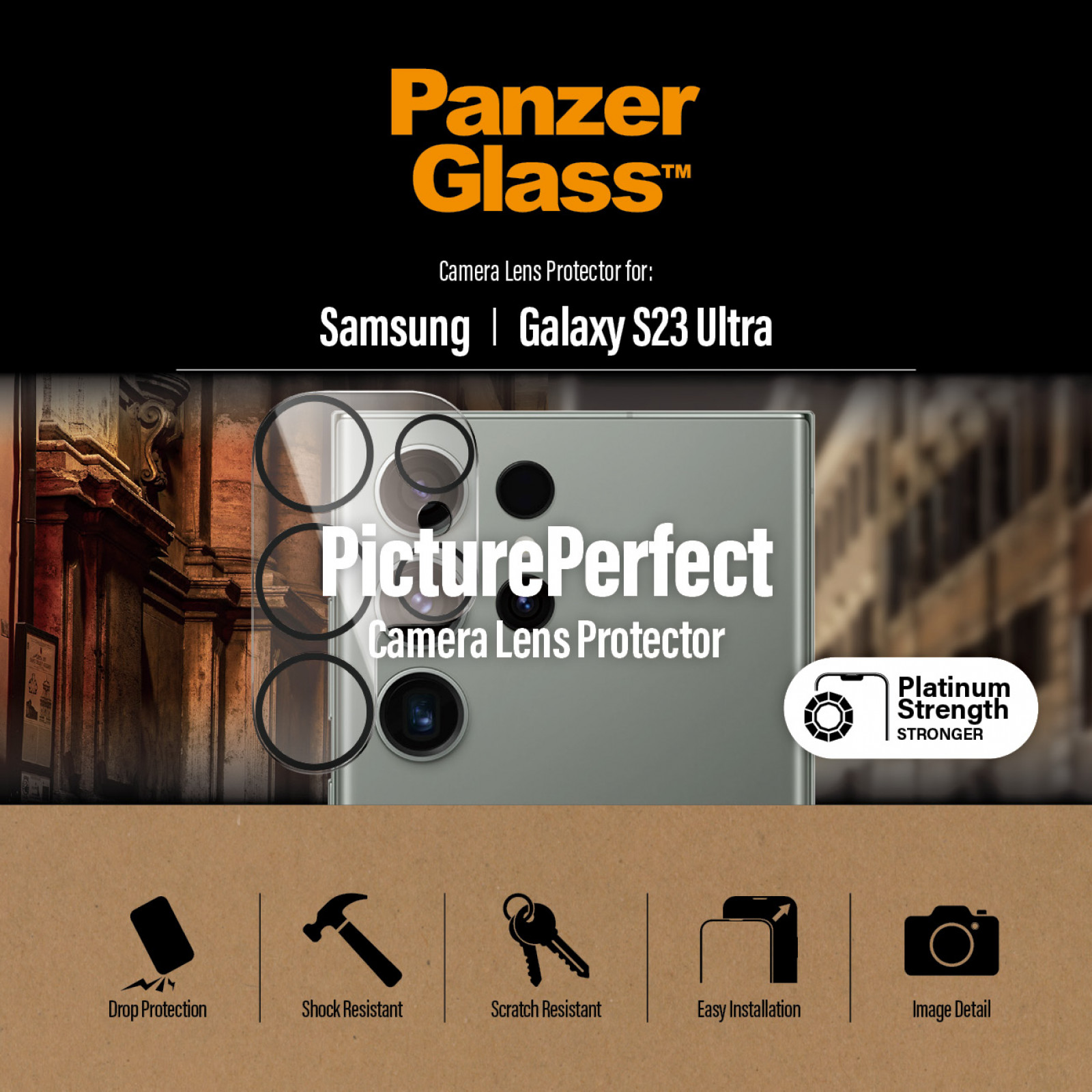 Стъклен протектор за камера PanzerGlass за Samsung S23 Ultra
