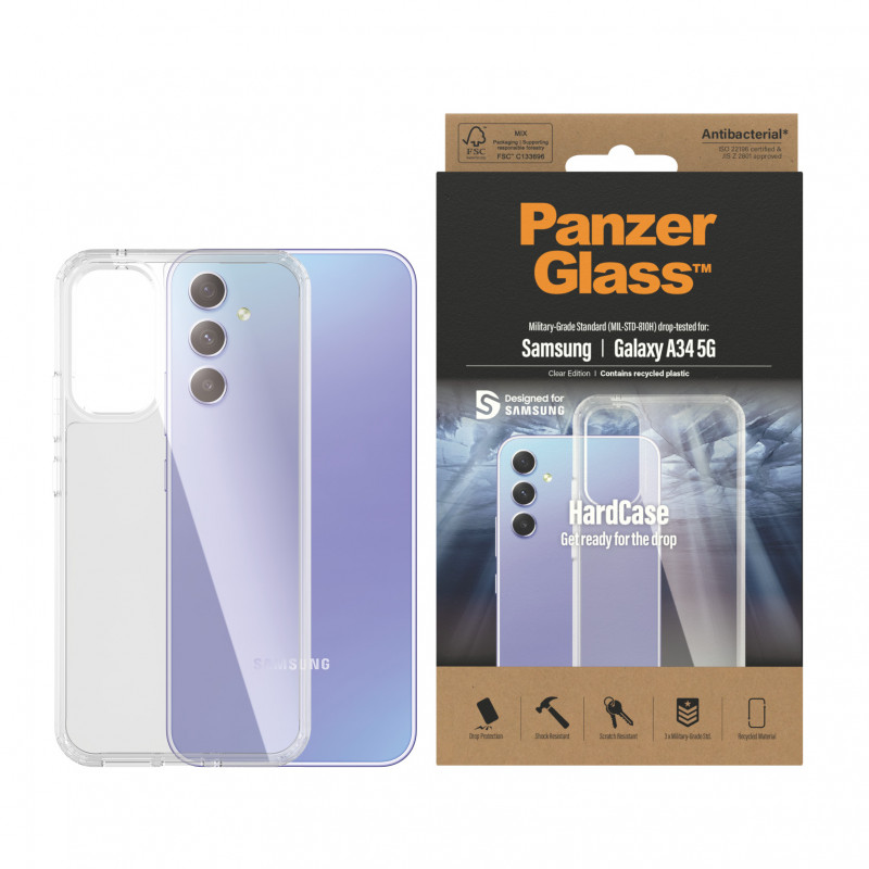 Гръб PanzerGlass Hard Case за Samsung Galaxy A34 5G - Прозрачен