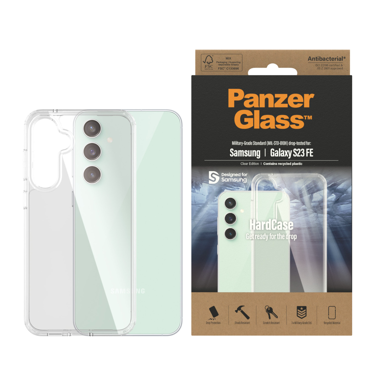 Гръб PanzerGlass за Samsung Galaxy S23 FE , Hard Case, Прозрачен