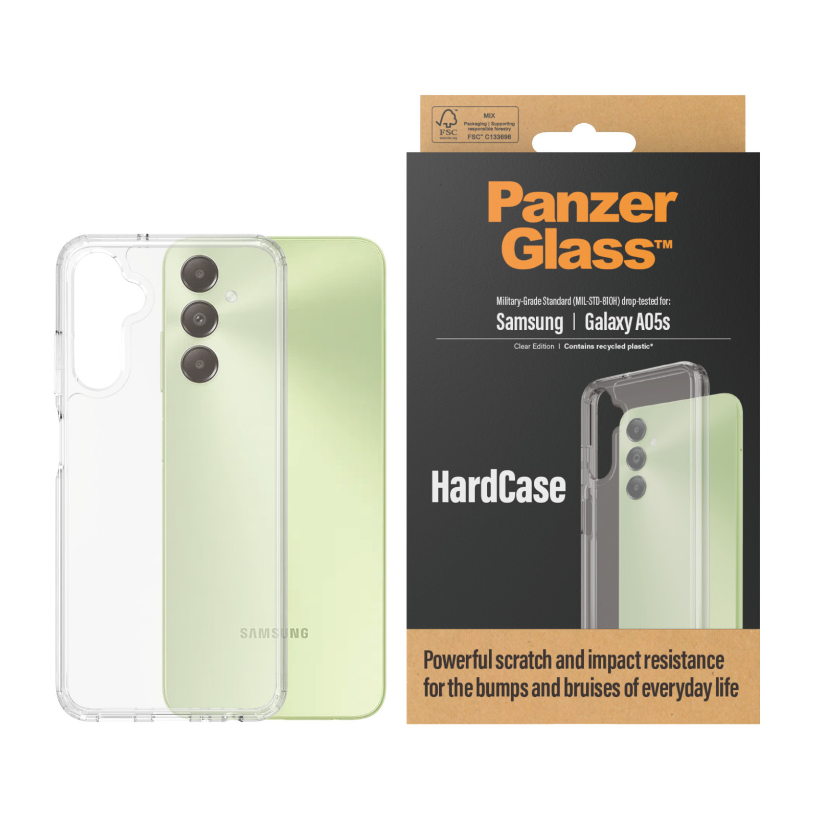 Гръб PanzerGlass Hardcase за Samsung A05s - Прозрачен