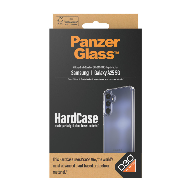 Гръб PanzerGlass за Samsung Galaxy A25 5G, Hard Case, D3O,  Прозрачен