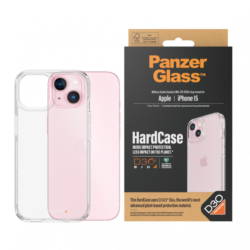 Гръб PanzerGlass за Apple iPhone 15, Hardcase с D3...